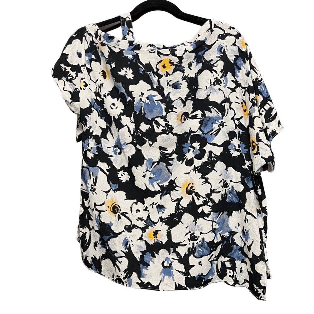 1. State Nordstrom floral cold shoulder off shoulder top blouse XS 2 4 6 - Picture 4 of 9